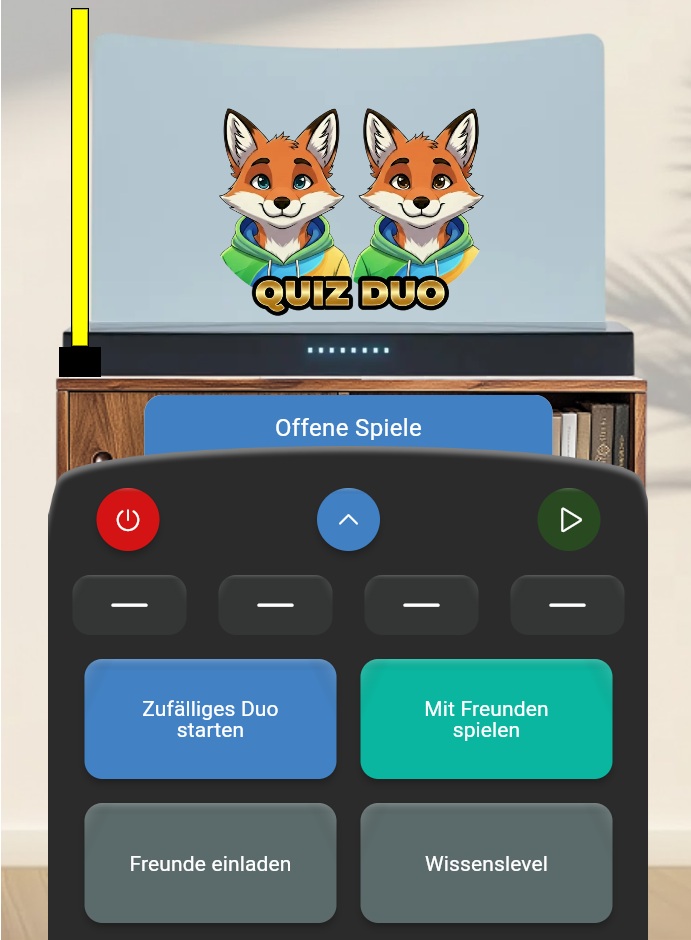 Quiz Duo Interface mit Piko & Bella
